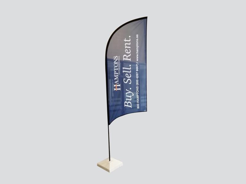 Curved Top Flag Complete with water base - Yalla Printing