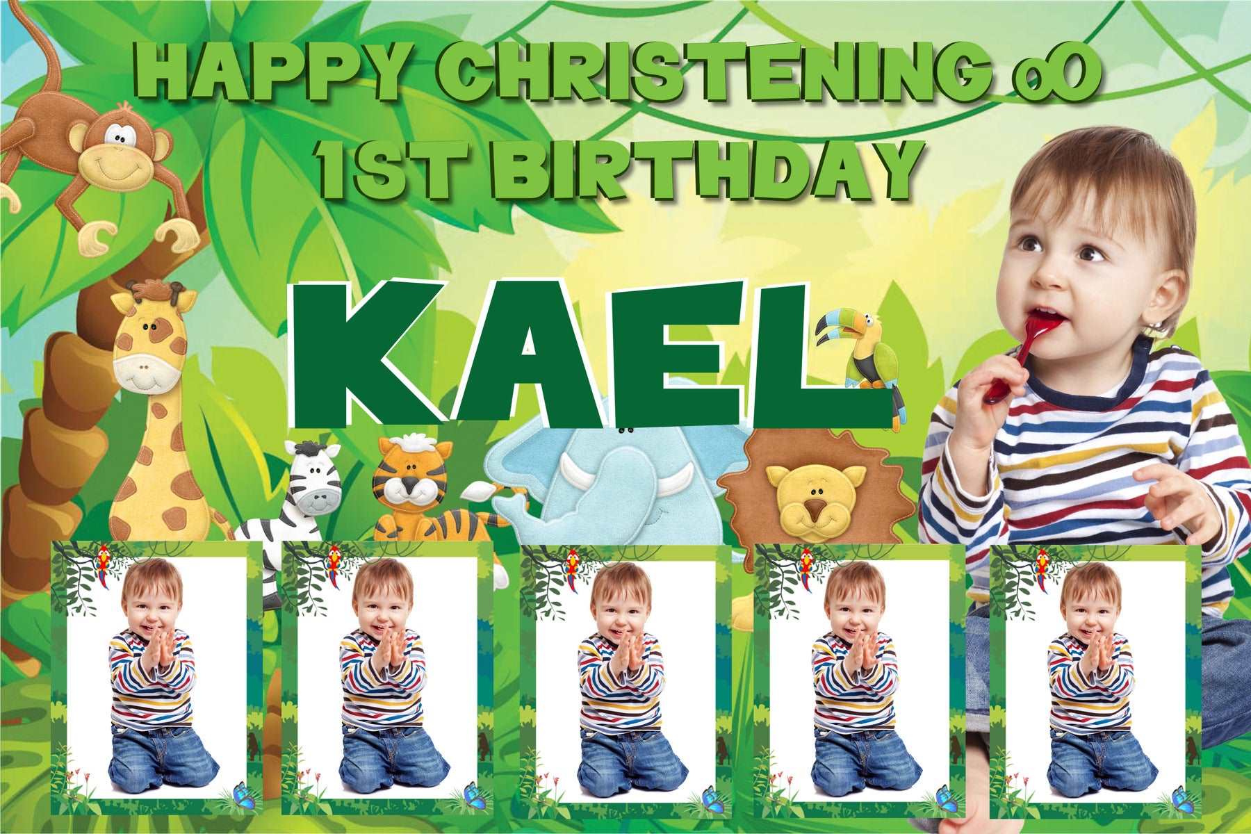 Jungle Adventure Birthday Banner