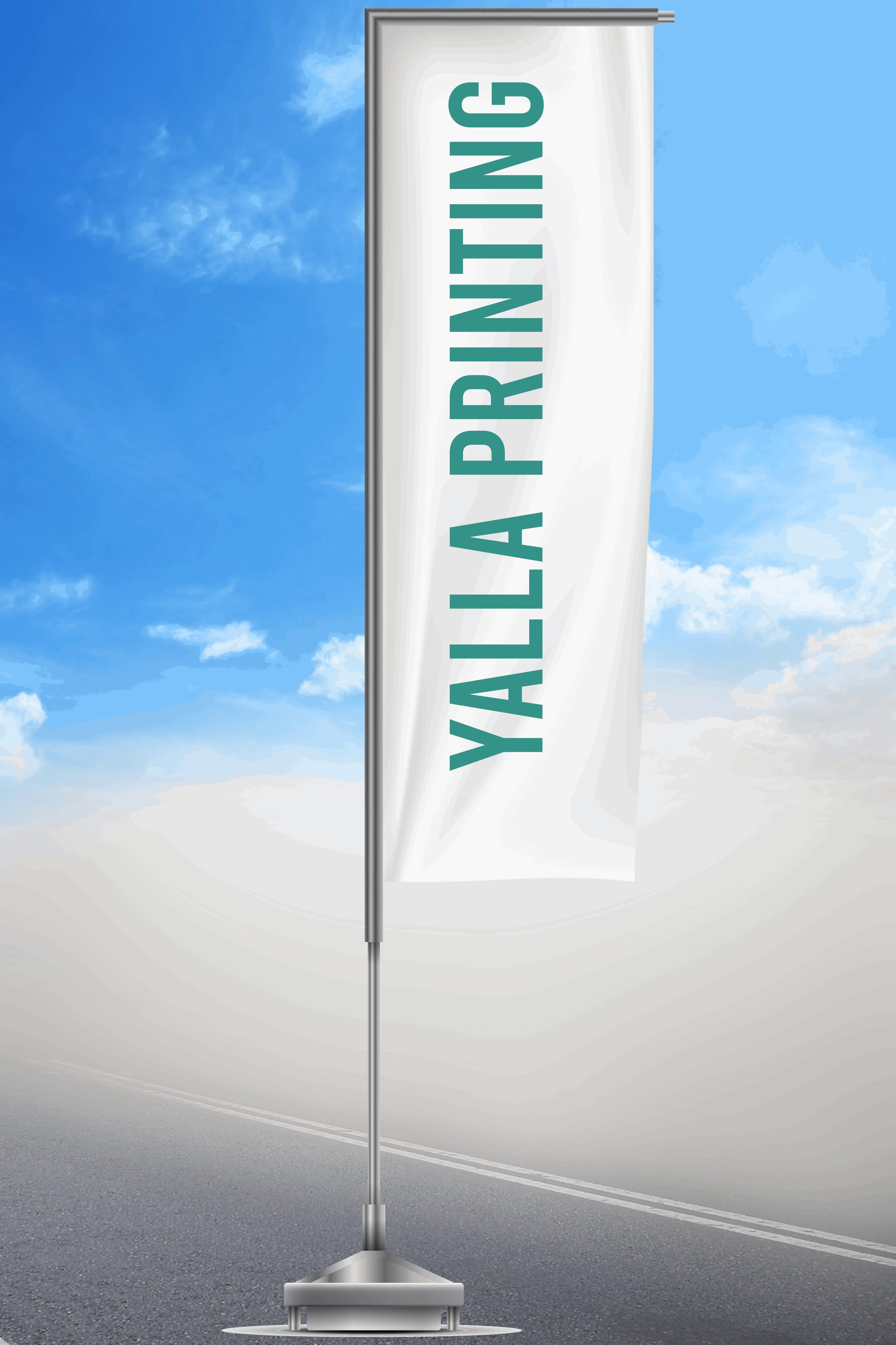 L-Shape Flag (Only Printed Banner) - Yalla Printing