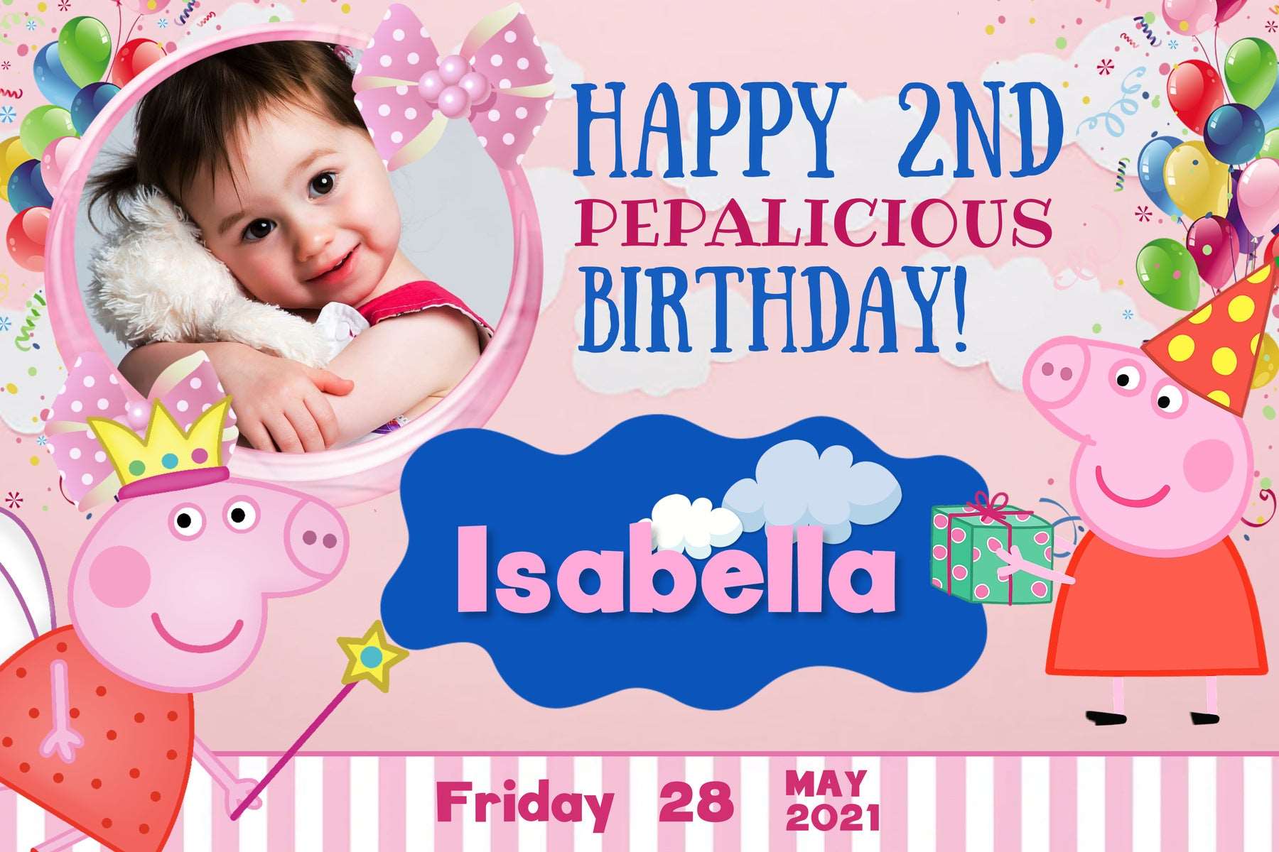 Peppa Pig Birthday Banner