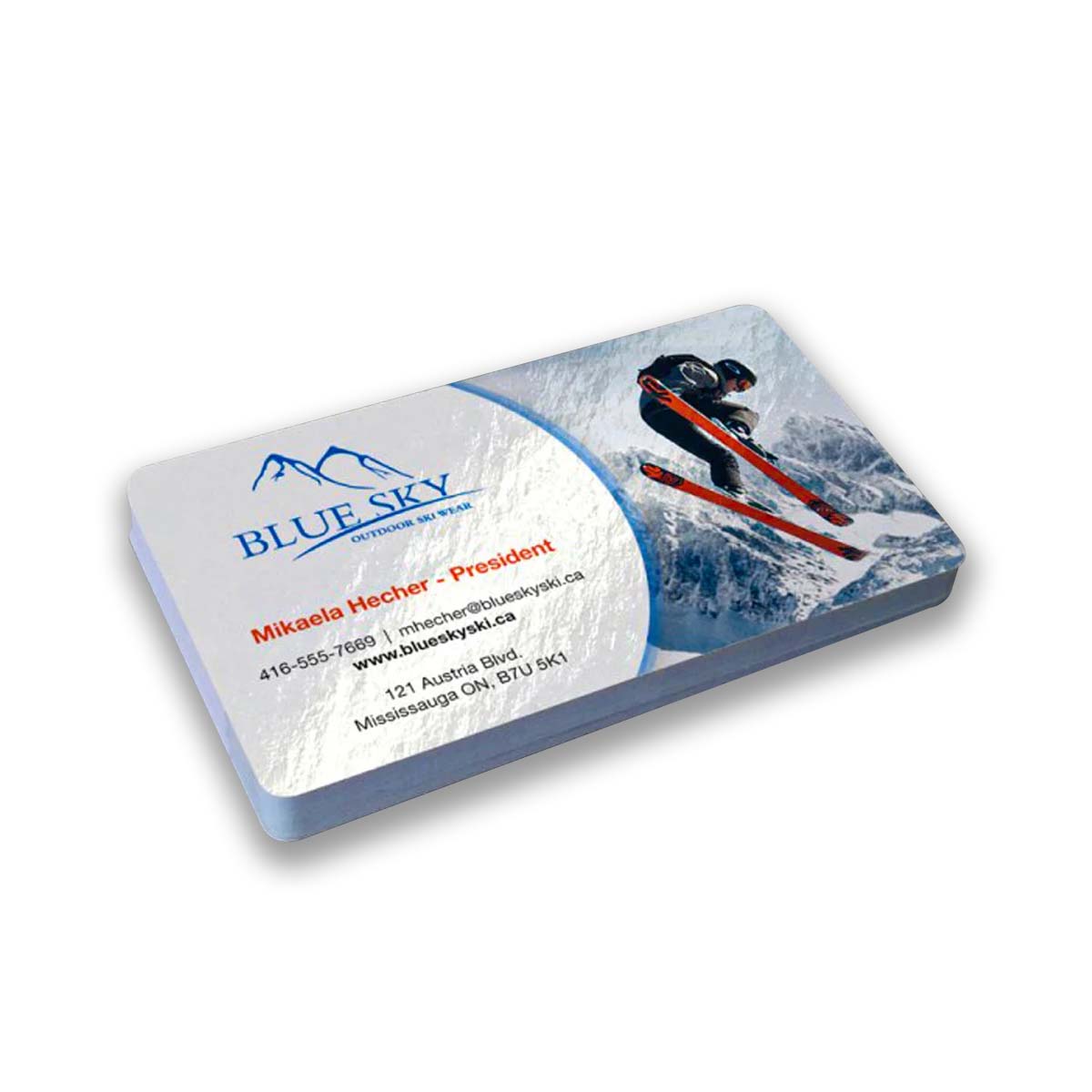 Glossy Lamination Business Cards with Round Corners – 400 GSM, Double-Sided, Premium Quality | Free Design Services | Yalla Printing - Yalla Printing