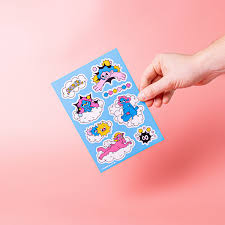 A5 Sticker Sheet with Die Cutting - Customizable Stickers  (Digital Print) - Yalla Printing