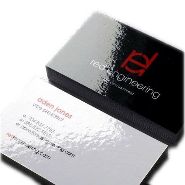 350 GSM Glossy Laminated Business Cards – Premium Art Paper, Double-Sided Printing | Free Design Services | Yalla Printing - Yalla Printing