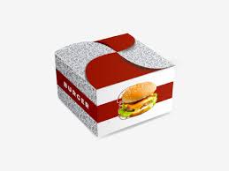 Simple Burger Box – 250 GSM, 4-Color Print, 1-Side Varnish (12.5x12.5x8 cm) | Yalla Printing - Yalla Printing