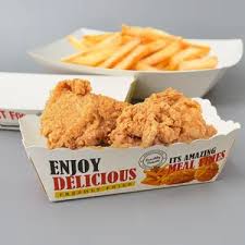 Fried Chicken Tray – Food Grade, 250 GSM, 4-Color, 1-Side Varnish (17x8x5 cm) | Yalla Printing - Yalla Printing