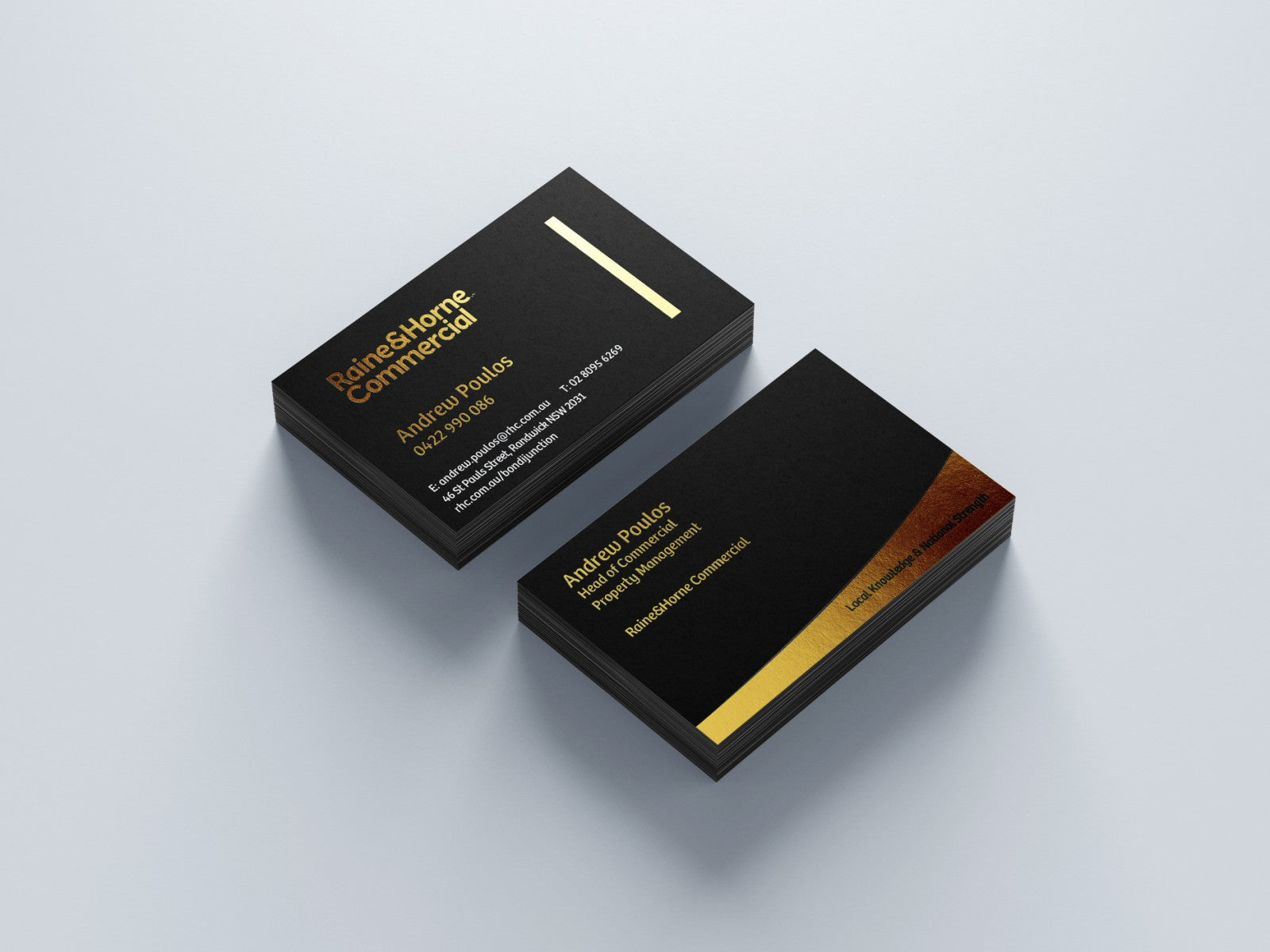 Gold Foil Matt Laminated Business Cards – 400 GSM, Premium Finish, Double-Sided | Free Design Services | Yalla Printing - Yalla Printing